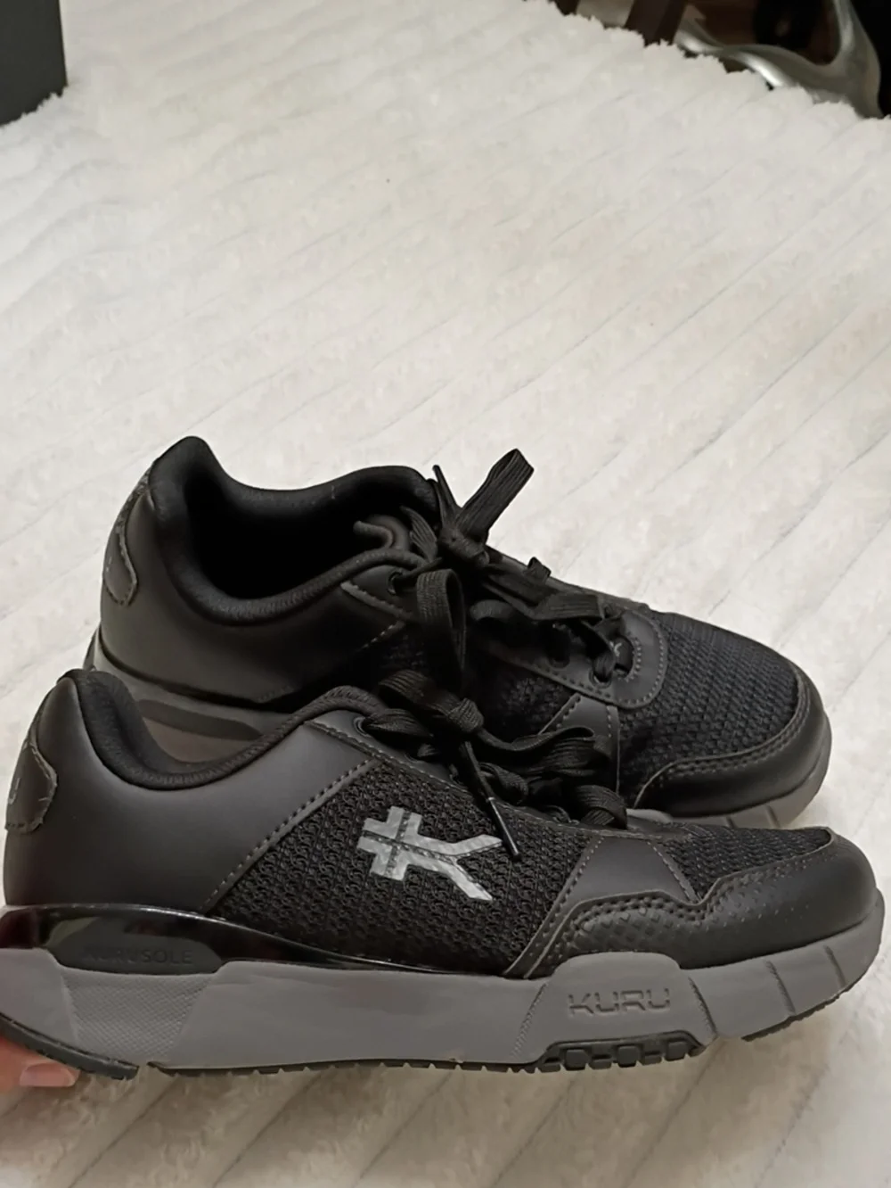 Kuru Quantum 2 Black Plantar Fascitis Orthopedic Support Walking Work Shoes 7W